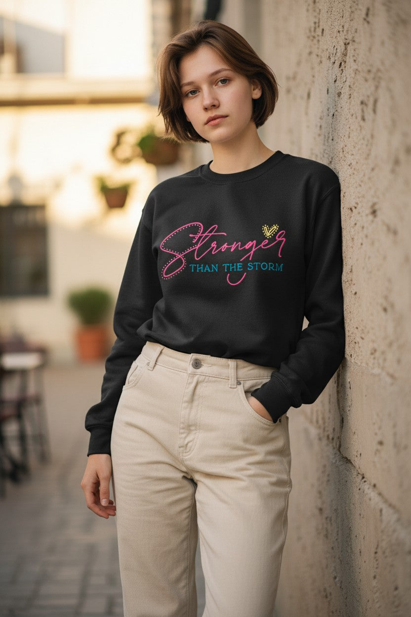 Stronger that the storm embroidery