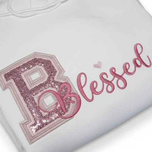 Blessed embroidery applique