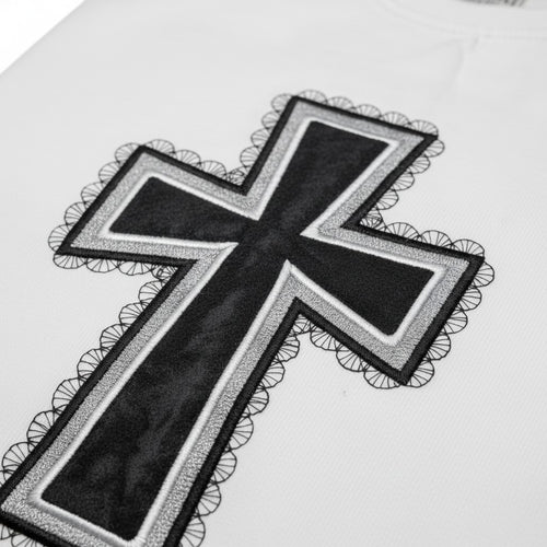 Cross double applique