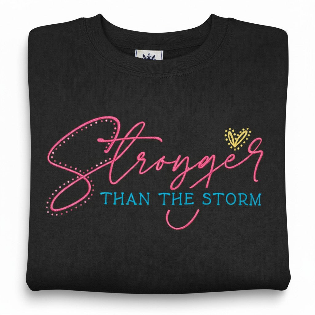 Stronger that the storm embroidery
