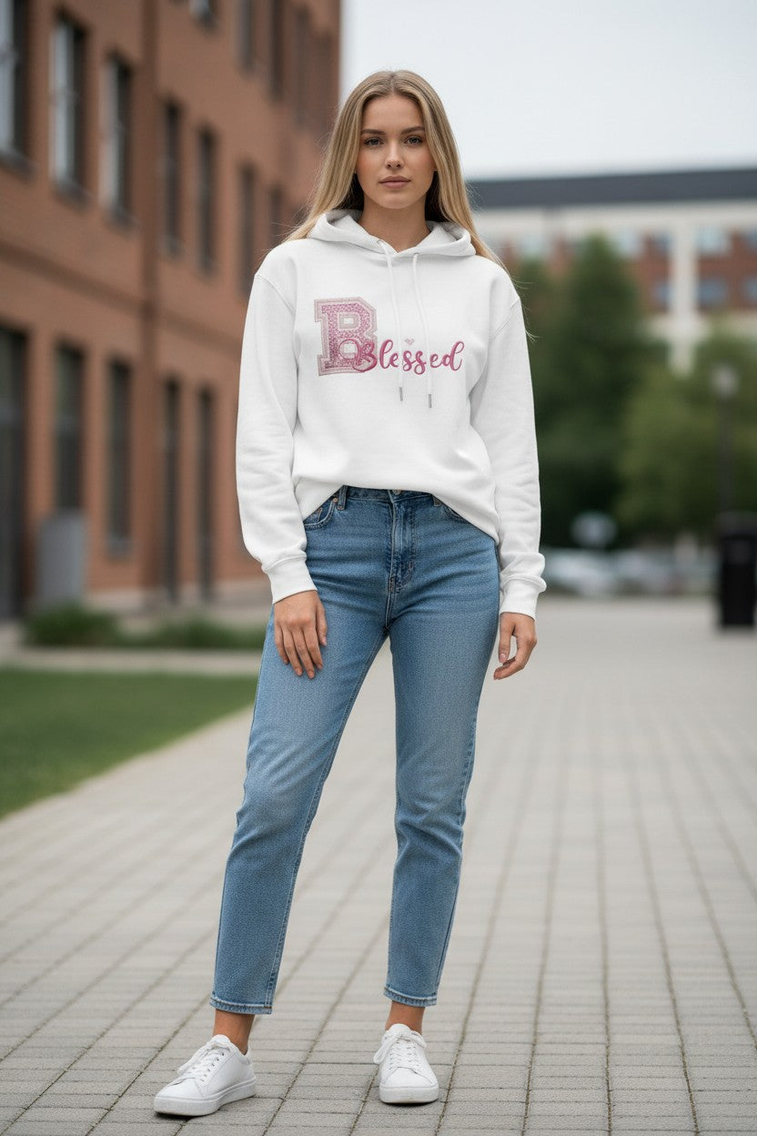 Blessed embroidery applique